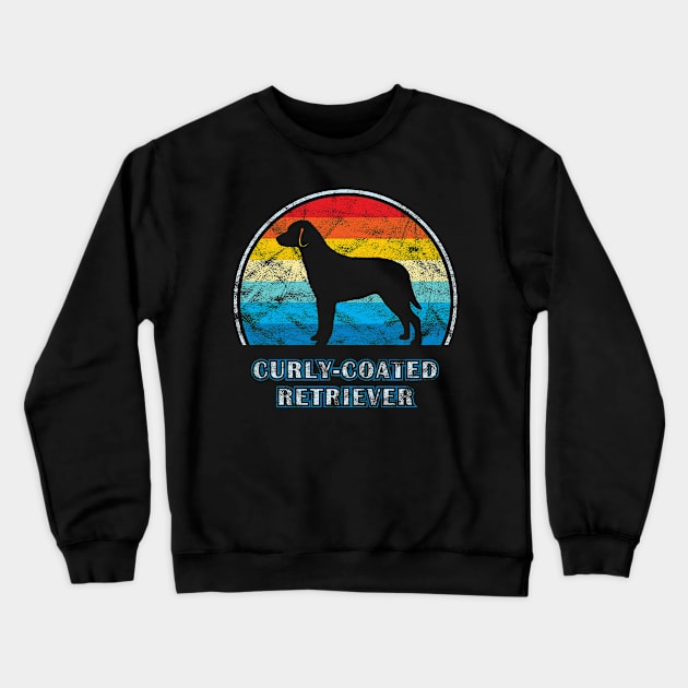 Curly-Coated Retriever Vintage Design Dog Crewneck Sweatshirt by millersye